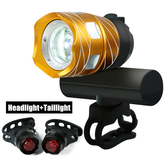 1200LM Zoomable Bicycle Lights Rechargeable Led Bike Lights