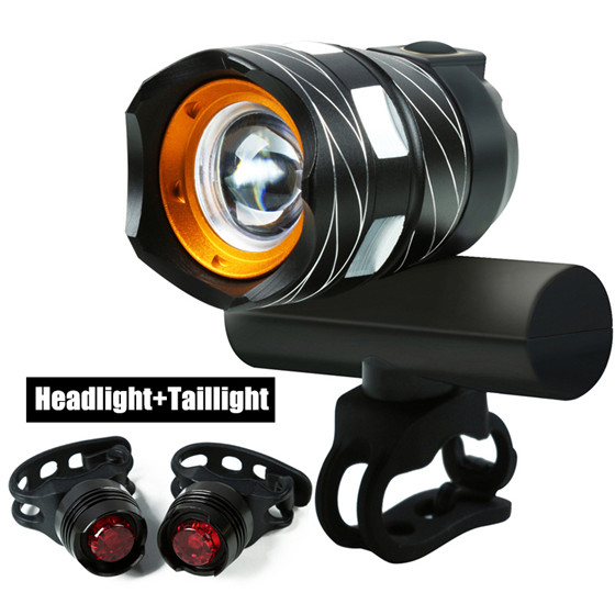 1200LM Zoomable Bicycle Lights Rechargeable Led Bike Lights