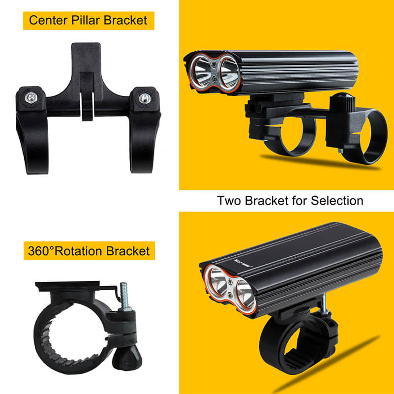2000 Lumens Bike Light Built-in Rechargeable Handlebar Bicycle Light