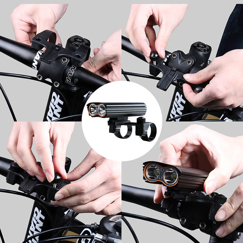 2000 Lumens Bike Light Built-in Rechargeable Handlebar Bicycle Light