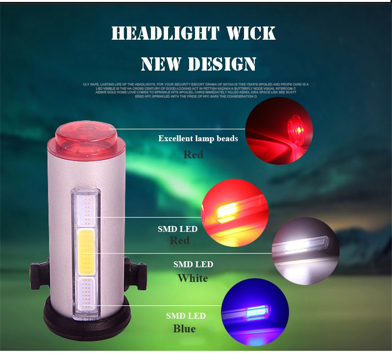 Nejlepší bezpečnostní světla pro cyklistické USB Nabíjecí LED trubice Bike Light 