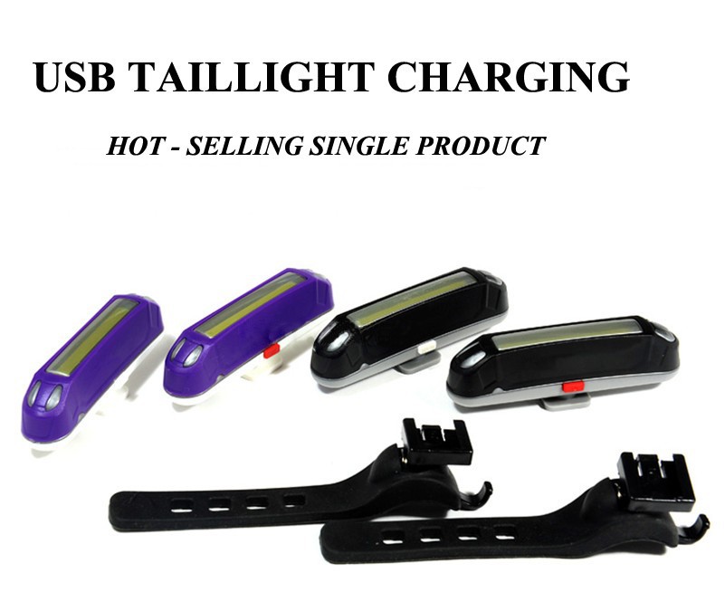 Bike Tail výstražné světlo USB dobíjecí MTB silniční cyklistika kol Light