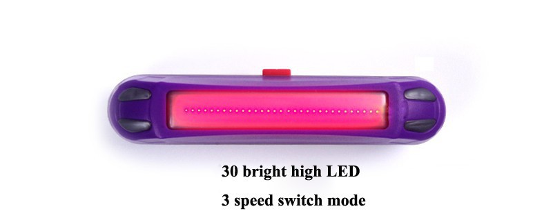 Bike Tail výstražné světlo USB dobíjecí MTB silniční cyklistika kol Light