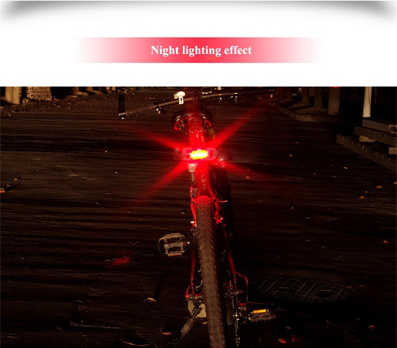 Bike Tail výstražné světlo USB dobíjecí MTB silniční cyklistika kol Light