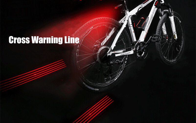 Laser Bike Tail světlo IPX4 Vodotěsný nabíjecí upozornění kolo světlo