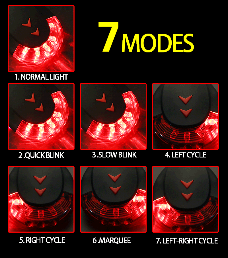 Laser Bike Tail světlo IPX4 Vodotěsný nabíjecí upozornění kolo světlo