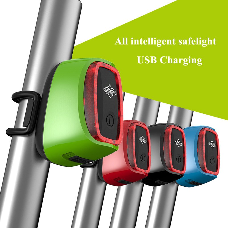 Rechargeable 7 models Bike Tail Light Smart USB Waterproof Bicycle Safety Lights 