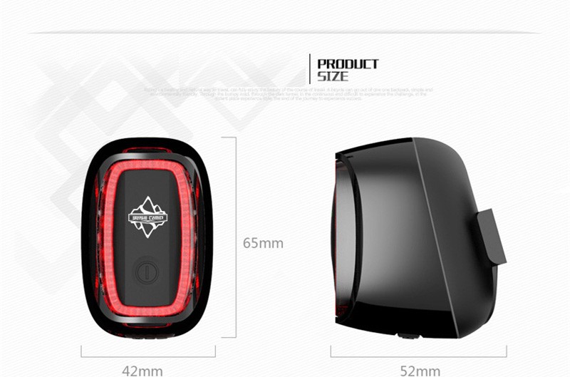 Rechargeable 7 models Bike Tail Light Smart USB Waterproof Bicycle Safety Lights 