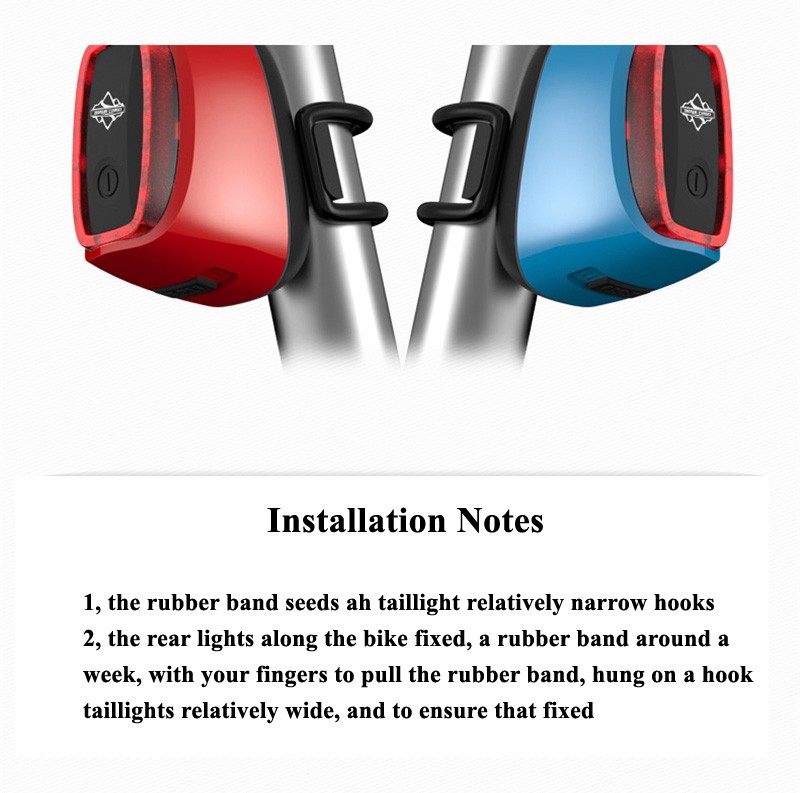 Rechargeable 7 models Bike Tail Light Smart USB Waterproof Bicycle Safety Lights 