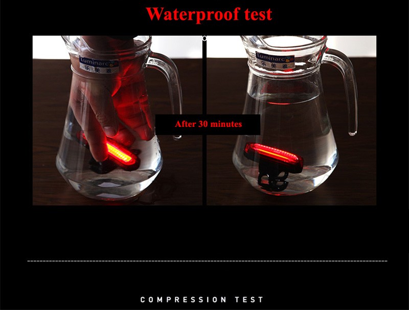 USB Rechargeable Bike Tail Lights Light LED Bicycle Warning Taillight