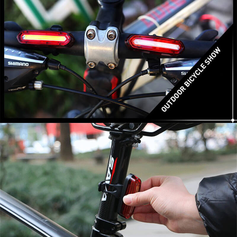 USB Rechargeable Bike Tail Lights Light LED Bicycle Warning Taillight