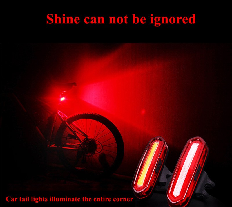 USB Rechargeable Bike Tail Lights Light LED Bicycle Warning Taillight