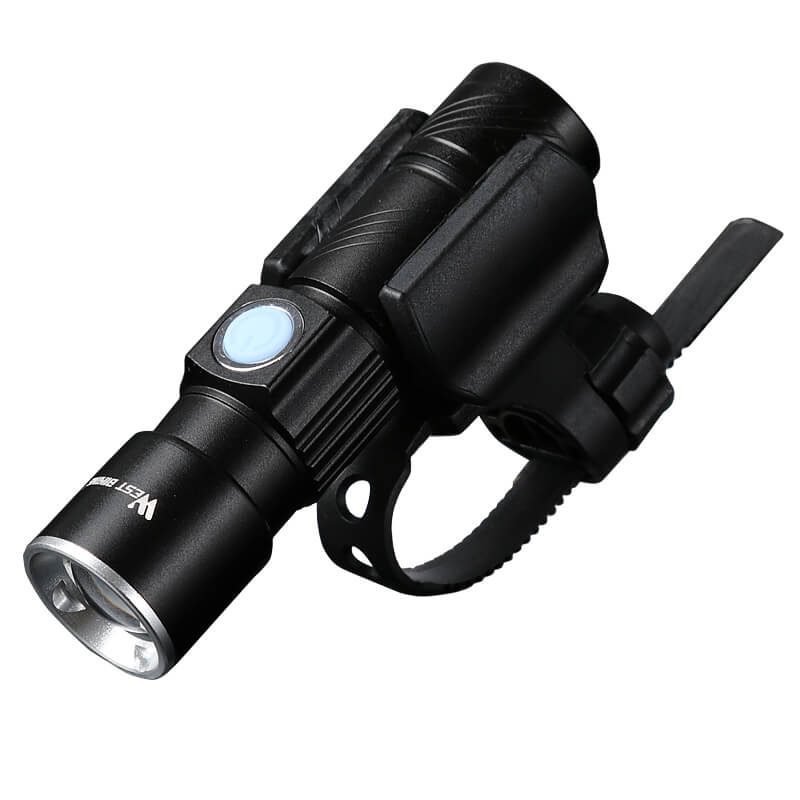 CREE Q5 Bicycle Front LED Flashlight USB Rechargeable Cycling Light