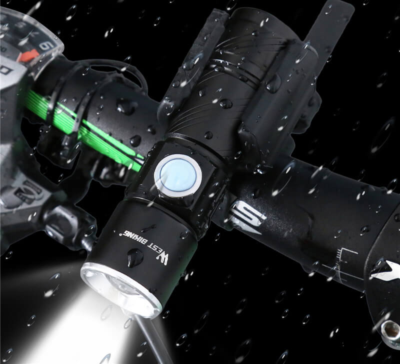 CREE Q5 Bicycle Front LED Flashlight USB Rechargeable Cycling Light