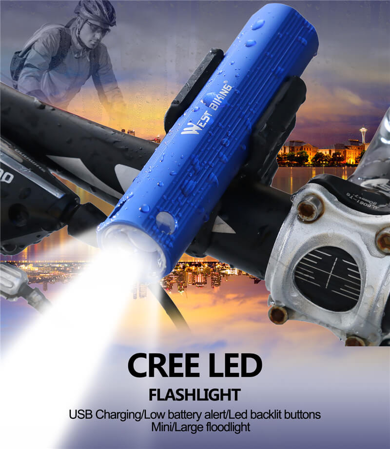 CREE-XP kol světla vodotěsné USB nabíjecí Bike Light Svítilna