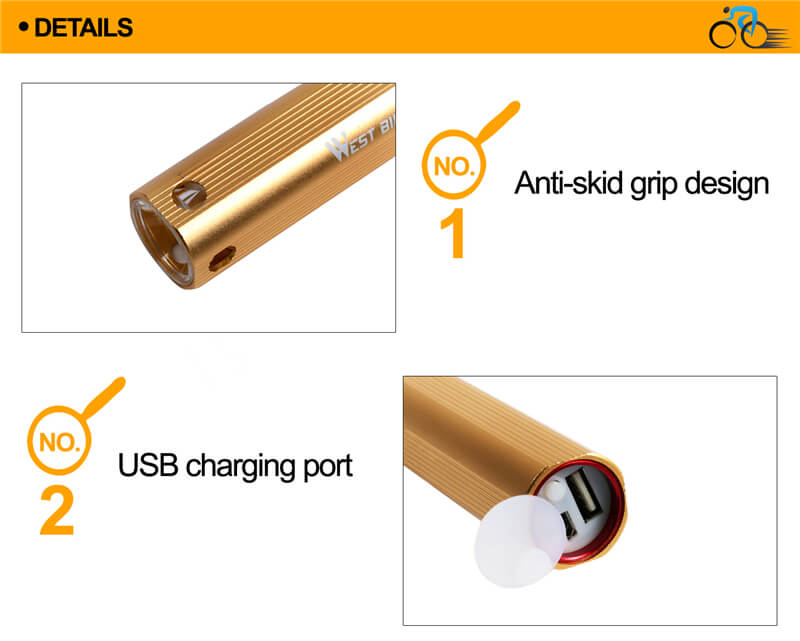 CREE-XP kol světla vodotěsné USB nabíjecí Bike Light Svítilna