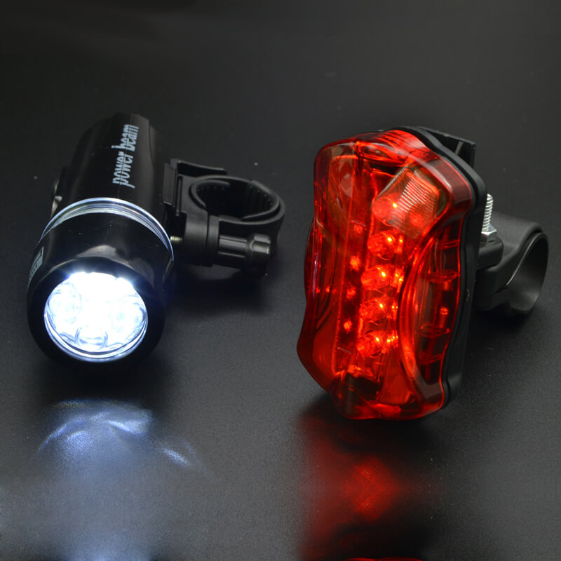 Cycling Light Bike Head Flash Front Light Rear Flashlight Warning Cycling Bicycle 5 LED Lamp Light Bicycle Light