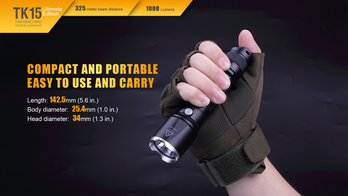  Fenix TK15UE Flashlight 1000 Lumens Tactical Light