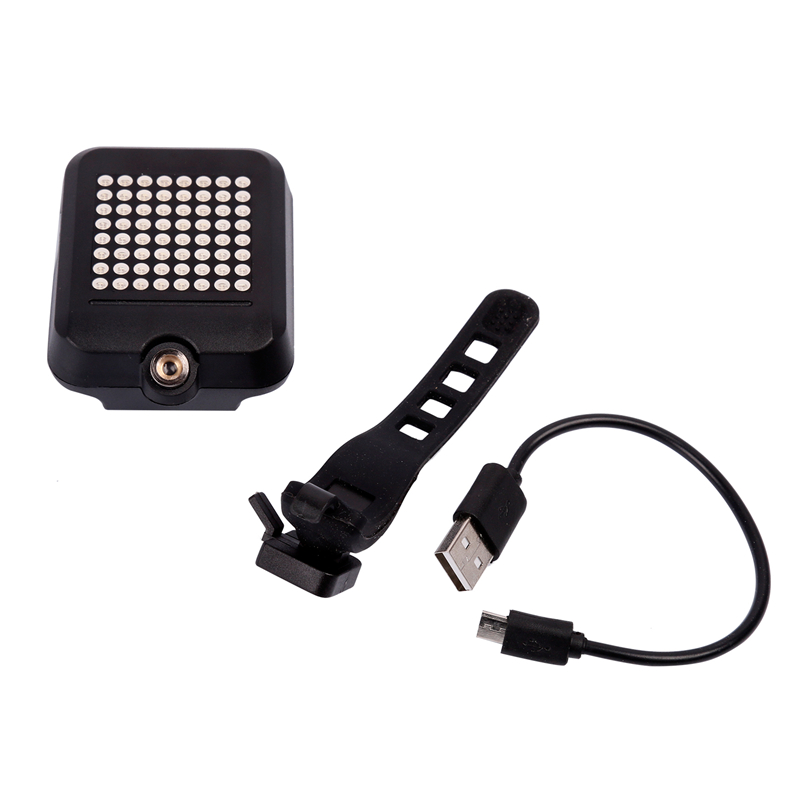 Laser Bicycle Tail light USB MTB Bike Automatic Turn Signals Safety Warning Light