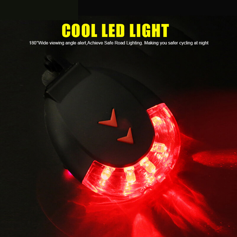 Laser Bike Tail light IPX4 Waterproof Rechargable Warning Bicycle Light