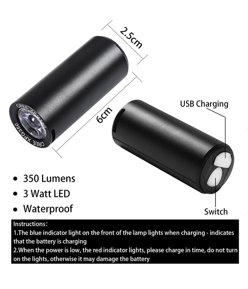 Mini přední dobíjecí Cyklistika Light silniční MTB Bike bezpečnostní světlo