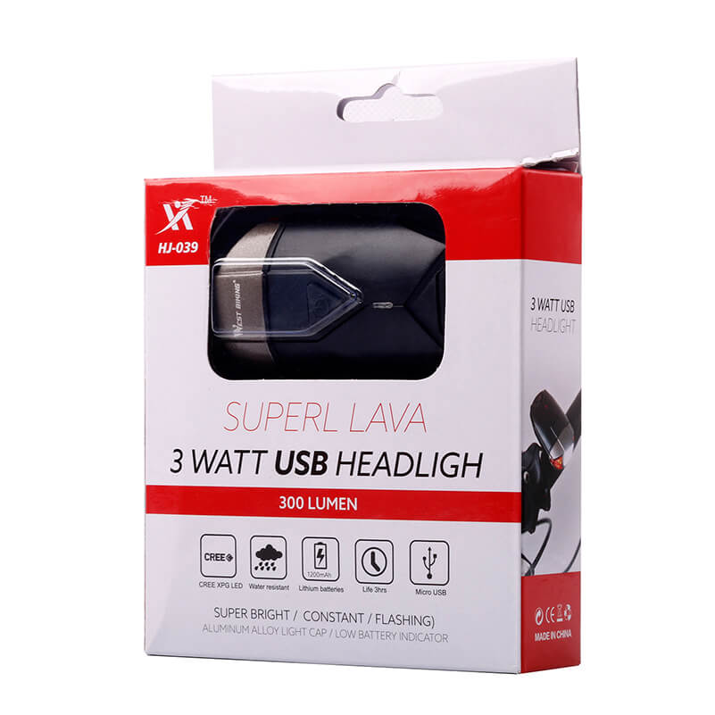Dobíjecí vodotěsné IP45 Půjčovna řídítka Light CREE LED přední kolo přilba Light