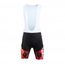 Red Thunder Lighting Bib Cycling Shorts For Mens