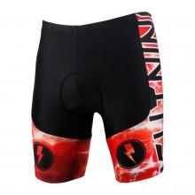 Mens Red Lighting Bike Shorts