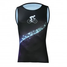 Cool Sleeveless Black Cycling Jerseys Mens Bicycle Tshirt