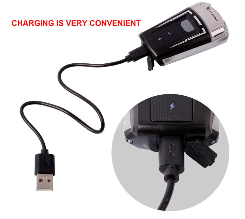 USB dobíjecí cyklistická přilba Night CREE LED přední Bike Light