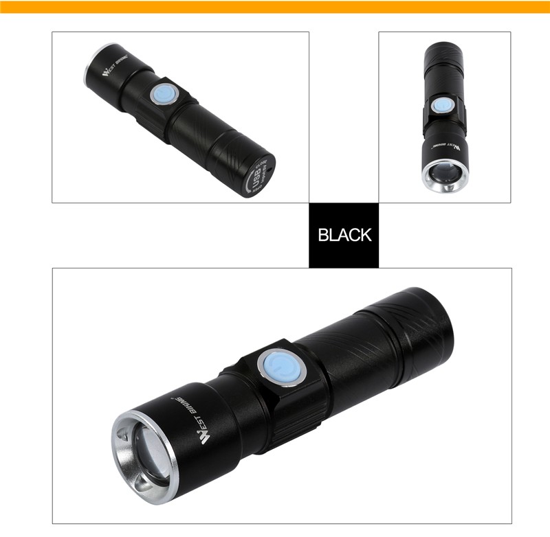 USB dobíjecí cyklistické přední svítilna kolo Bike Light