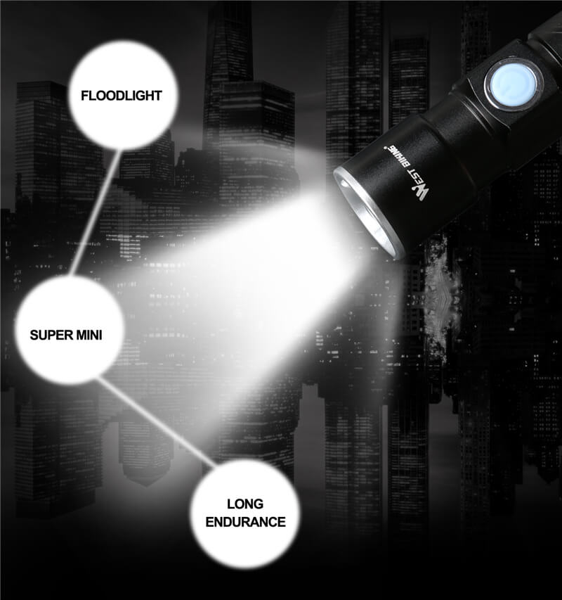 USB Rechargeable Cycling Front Flashlight Bicycle Bike Light