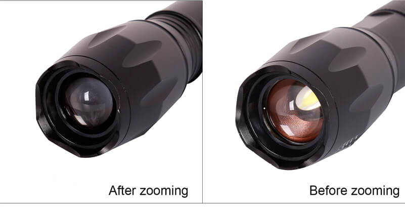 USB dobíjecí zoom kol přední LED svítilna