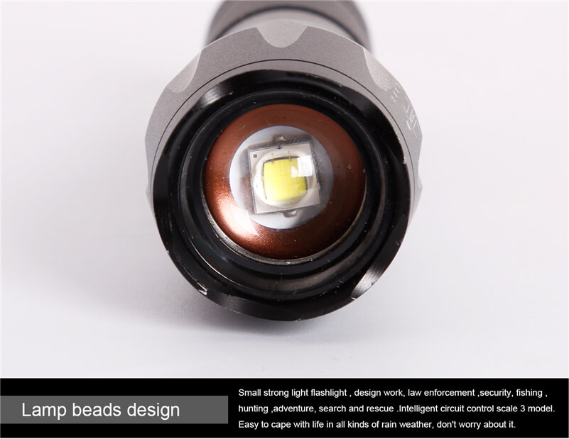 USB dobíjecí zoom kol přední LED svítilna