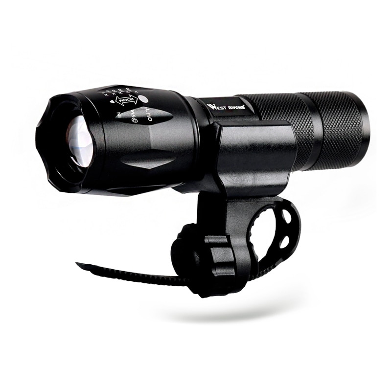 USB Rechargeable Zoom Bicycle Front Led Flashlight
