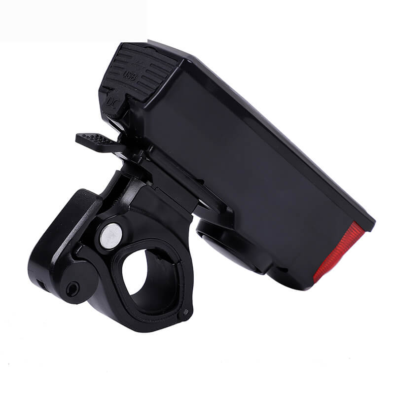Waterproof Solar Power Bike Light LED USB Rechargeable Bike Front Light With Bell